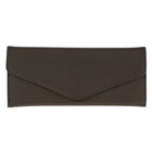 Gry Mattr Card Wallet - 7.5" × 3.25" - Brown-Envelope-style closure with secure snap button