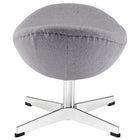 Modway Glove Wool Ottoman - Dark Grey-Re-enforced Fiberglass Frame