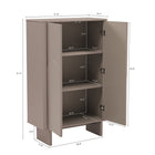 Manhattan Comfort Ella 31.5" Modern Accent Cabinet - Mocha-Smooth Rounded Edges Add a Modern Charm and Enhance Safety
