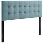 Modway Lily Biscuit Tufted Performance Velvet Queen Headboard - Light Blue-Luxurious Modern Queen Headboard