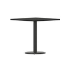 Flash Furniture – Table carrée en stratifié noir de 30 po avec base circulaire de 18 po (XUBK3030TR18)-Table d'hospitalité
