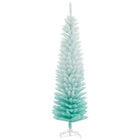 HOMCOM 5' Slim Artificial Christmas Tree - Gradient Blue-Artificial Christmas tree has a slim pencil style 