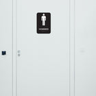 Cosco ADA Restroom Accessible Indoor Wall Sign - 6" x 9" - Black & White - French Text-4