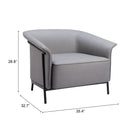 Zuo Burry Accent Chair - Slate Grey-6