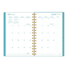 Mead - Agenda scolaire hebdomadaire/mensuel 2026-2027 - 8 ½ po x 6 po - Colour Pop Turquoise - couverture en poly avec élastique - 15+3 mois - bilingue-Couverture en poly durable