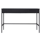 Hudson&Canal Evans 48" Writing Desk - Black-Features three push-to-open drawers