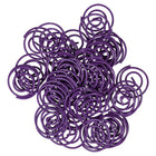 JAM Paper Circular Paper Clips - Round - Purple - 50 Pack- Premium paper clips made from high quality vinyl coated steel wire