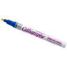 Marvy Uchida Fine-Point Calligraphy Opaque Paint Marker - Blue - 5 Pack-Ink will not fade from most surfaces for a long time
