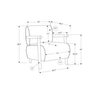 Monarch Specialties - Chaise d'Appoint Moderne Rembourré 31"H Avec Supports en Noyer Massif - Tissu Doré-Les supports d'accoudoirs cylindriques et les accents en bois massif de noyer brun introduisent une subtile influence mid-century tout en renforçant le style élégant du fauteuil.