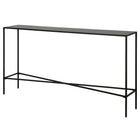 Hudson&Canal - Console Henley 55" de largeur avec plateau en métal - Bronze noirci-La table a une capacité de poids de 30 lb