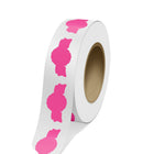 JAM Paper Standard Label Rolls - Anniversary Seal Shaped - 1 3/8 x 2 5/8 - Neon Pink - 125 Labels/Roll-Colour: Neon Pink | Make your mail stand out with colourful shipping address labels.