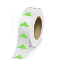 JAM Paper Standard Label Rolls - Triangle - 1-1/4" x 2-1/2" - Neon Green - 125 Labels/Roll-Colour: Neon Green
