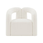 Manhattan Comfort Darian 32.68" Modern Boucle Upholstered Accent Chair - Cream-Modern Accent Chair for Living Room Usage