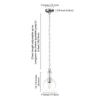 Hudson&Canal - Suspension Verona de 18 cm de large avec abat-jour en verre, Hudson&Canal, nickel brossé/transparent-9