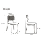 Manhattan Comfort Versailles 18.5" Industry Chic Dining Chair - Nature - Set of 2-Frame Made of American Solid Ash Wood Featuring Natural Grain Textures