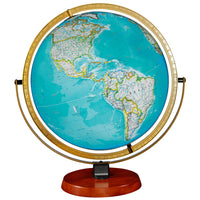 Replogle National Gegraphic Nicollet 16" Blue Ocean Illuminated Desk Globe - English-Made in usa