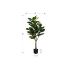 Monarch Specialties - Plante Artificielle - 47 po H - Arbre À Violons - Mis En Pot - Touche Réelle - Feuilles Vertes - Pot Noir-Cette plante artificielle à entretien facile est fabriquée à partir des matériaux de la plus haute qualité et ne nécessite pas d'entretien ou d'arrosage, pour un accent décoratif durable et respectueux de l'environnement qui durera toute une vie