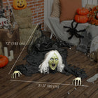 Outsunny - Zombie rampant animé d'Halloween 72" - accessoires de fête-Le boîtier de piles étanche permet de placer la figurine en toute sécurité à l'extérieur 