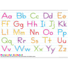 Ashley Productions Placemat Studio Smart Poly Manuscript Handwriting Learning Placemat - 13" x 19" - 10 Pack-Use with dry erase or water based markers and washable crayons