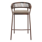 Zuo Skye Barstool - Brown - Set of 2-Removable and washable cushion cover