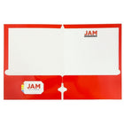 JAM Paper Glossy 2 Pocket 3 Hole Punched Folders, Red, 100 Pack (385GHPREB)-Weight: 13.6 lbs