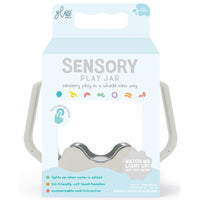 Glo Pals Sensory Jars - Cozy Cloud Grey-Water-activated jar cycles through 9 soothing colours
