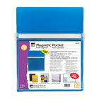 Charles Leonard Magnetic Pocket - 9.5" x 11.75" - Blue - 3 Pack-Each pocket measures 9.5"w x 11.75"h and features a powerful magnetic surface throughout the entire back of the pocket.
