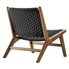 Modway - Saoirse Fauteuil d’accent en bois de corde tressée - Noir noyer-Assemblée requise