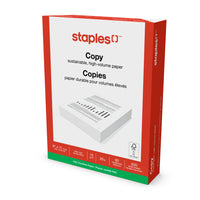 Staples FSC-Certified Copy Paper - 20 lb. - 8.5" W x 11" H - White - 500 Sheets-8.5" x 11" (Letter Size)