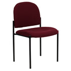 Flash Furniture – Chaise empilable en tissu avec structure en acier, bourgogne-Style contemporain