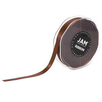 JAM Paper Double Faced Satin Ribbon - 3/8" W x 25 yd. - Chocolate Brown-Colour: Chocolate Brown