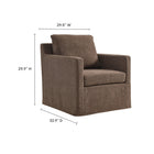 Modway - Serene Revêtement en tissu Fauteuil pivotant - Mocha-Tissu haut de gamme