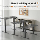ShoppingAll Dual Motor Height Adjustable Electric Standing Desk Frame - Black-The digital LCD panel displays your current height