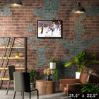 Jonathan Toews Chicago Blackhawks Goal Celebration - Framed Canvas - 31" x 22"-Officially licensed by the NHL and NHLPA