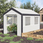Outsunny 6.6' x 10' x 7' Heavy Duty Walk-In Greenhouse- Greenhouse shed protects crops from cold, frost, and hail in the winter and stimulates growth in the spring and summer 
 