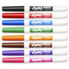 Expo Low Odour Dry Erase Markers - Fine Tip - Assorted Colours - 8 Pack-Specially formulated low odour ink is ideal for classrooms, small offices, and homes