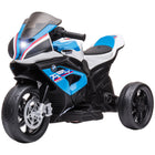 Aosom 6V Kids Electric Ride-On Motorcycle with Music - Blue-With a carbon-fiber-style finish, and a working headlight, this ride-on motorcycle provides an authentic riding experience for your kids 