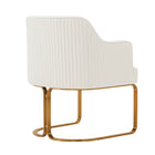 Manhattan Comfort Raya 25.2" Modern Leatherette Upholstered Dining Armchair - Cream - Set of 2-Commercial Grade Tested with Weight Capacity of 330 lb