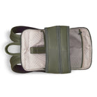 Champs - Onyx Sac à Dos Classique en Cuir - Kaki-Poche intérieure à fermeture éclair RFID