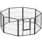 PawHut 8-Panel Heavy Duty Portable & Foldable Dog Playpen - 24" L-8 panels can be arranged into various shapes