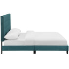 Modway Melanie Tufted Button Upholstered Performance Velvet King Platform Bed - Sea Blue-Padded Tufted Button Twin Headboard