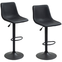 HOMCOM Adjustable Counter Height Kitchen Bar Stools - Grey - 2 Pack-Set of 2 makes a stylish, coordinating look in your home
