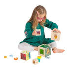 Manhattan Toy - Ensemble de 12 pièces en bois à empiler Forêt Enchantée-6 formes de bois coordonnées