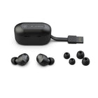 Jlab GO Air POP True Wireless - Black-15 percent Smaller Fit. Smaller than a credit card, the case fits in your pocket and the earbuds are our smallest yet - 15 percent smaller earbuds and 40 percent lighter with the compact case. Try the three tip sizes to get a snug in-ear fit, creating a perfect seal for crystal clear sound.