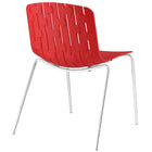 Modway Trace Dining Side Chair - Red-Non-marking foot caps