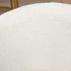 Vinsetto Fluffy Armless Office Chair with Adjustable Height - Gold-Colour: Gold
