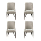 Manhattan Comfort - Lot de 4 chaises de salle à manger modernes Beever 22 po en chenille taupe-Chaise de salle à manger moderne avec dossier parfaite pour la salle à manger lot de 4