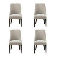 Manhattan Comfort - Lot de 4 chaises de salle à manger modernes Beever 22 po en chenille taupe-Chaise de salle à manger moderne avec dossier parfaite pour la salle à manger lot de 4