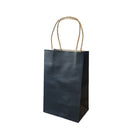 Wamaco Colour Kraft Shopper Bags - 5.25" x 3.5" x 8.25" - Black - 100 Pack-Kraft colour shoppers