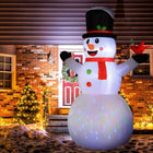 Outsunny 12' Lit Inflatable Rotating Snowman Christmas Decoration-Primary Colour: White 
